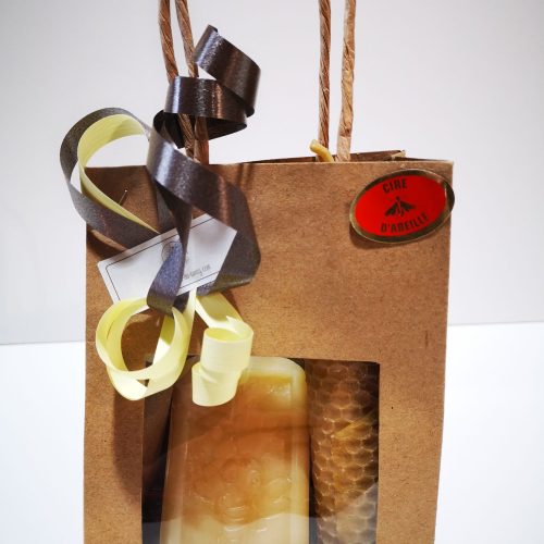 Coffret cadeau 1 bougie + savonnette